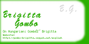 brigitta gombo business card